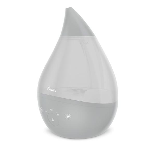 Crane Usa 4-in-1 Top Fill Humidifier with Sound Machine, Grey EE-5306GR - main